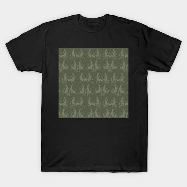 Cat & Mouse - Olive T-Shirt by lottibrown